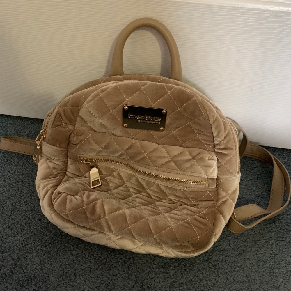 bebe brown mini backpack